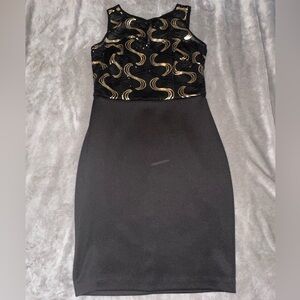 Sangria black and gold dress